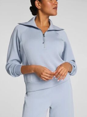 Spanx Airessentials Half Zip Himilayan Cloud